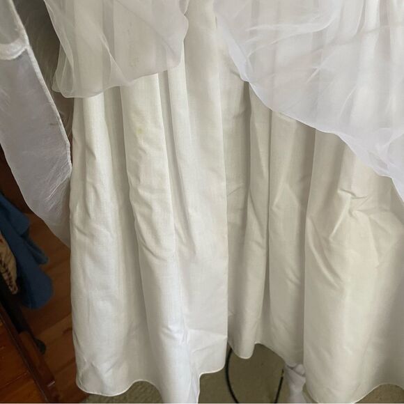 Sara Lene Silk Flower Girl Cream/White Dress Size 4 - Picture 4 of 7